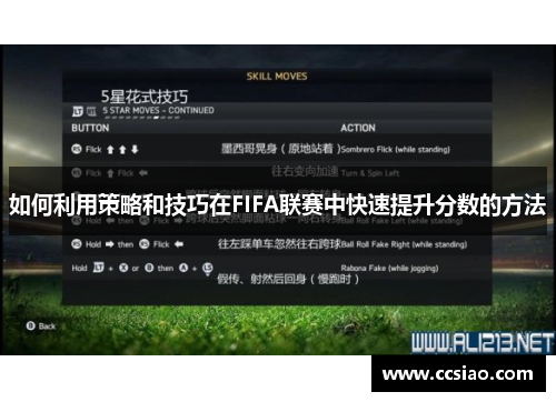 如何利用策略和技巧在FIFA联赛中快速提升分数的方法